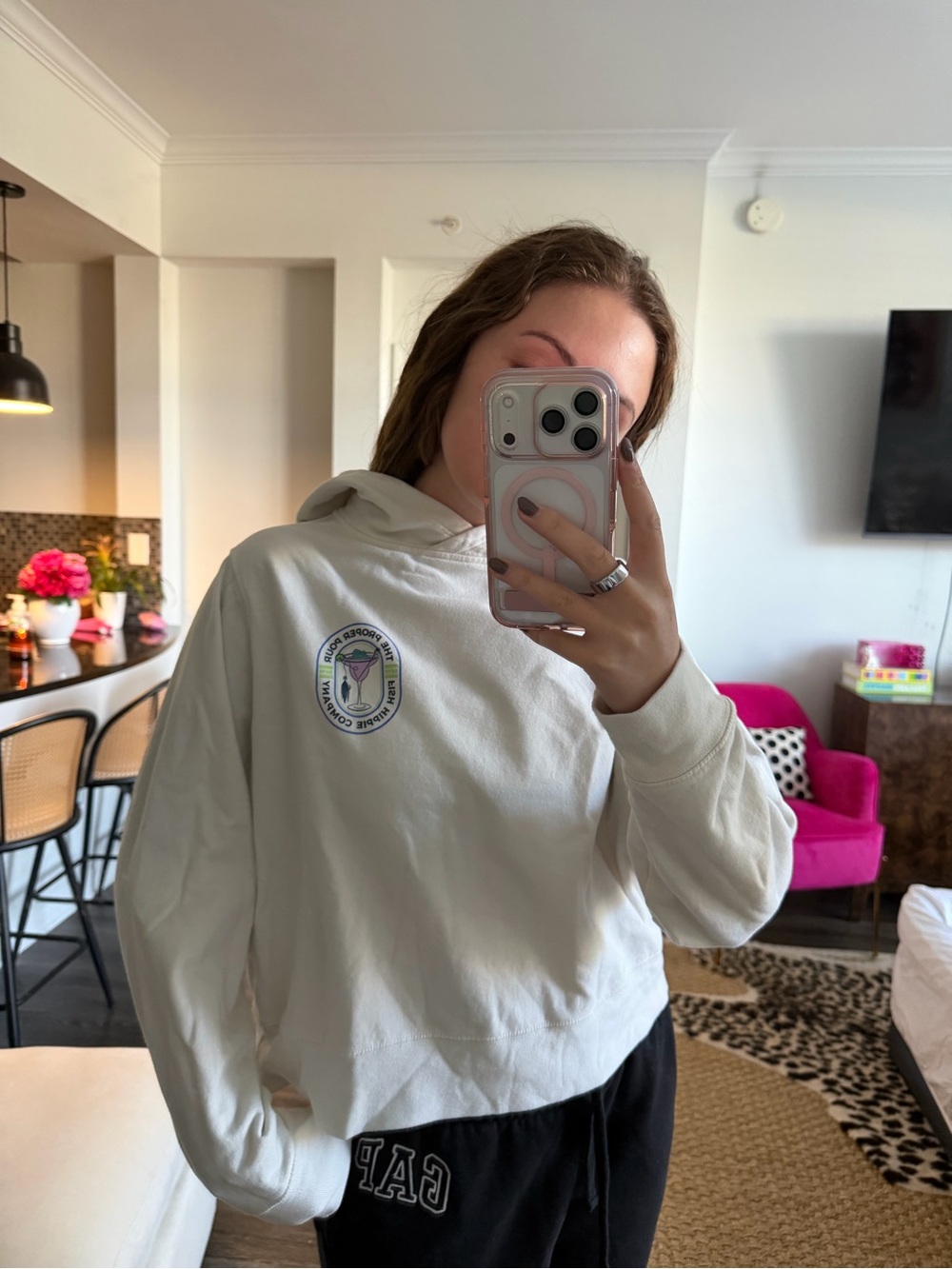 Fish Hippie crop hoodie
